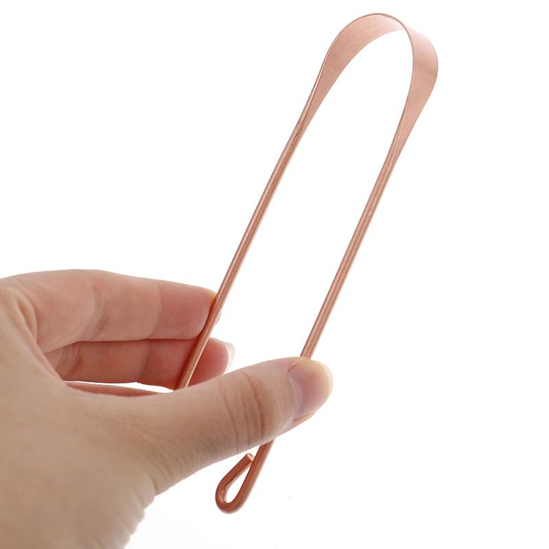 Чистый медный скребок для языка, толстый аюрведический гигиенический уход за полостью рта