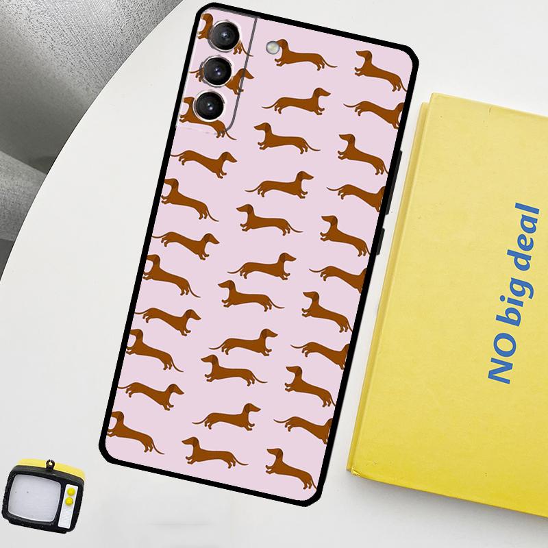 Cute Dachshund Dog Hot Phone Case For Samsung Galaxy S25 S26 Ultra S20 S21 S22 S23 Plus S24 Ultra S10 S25 FE Cover