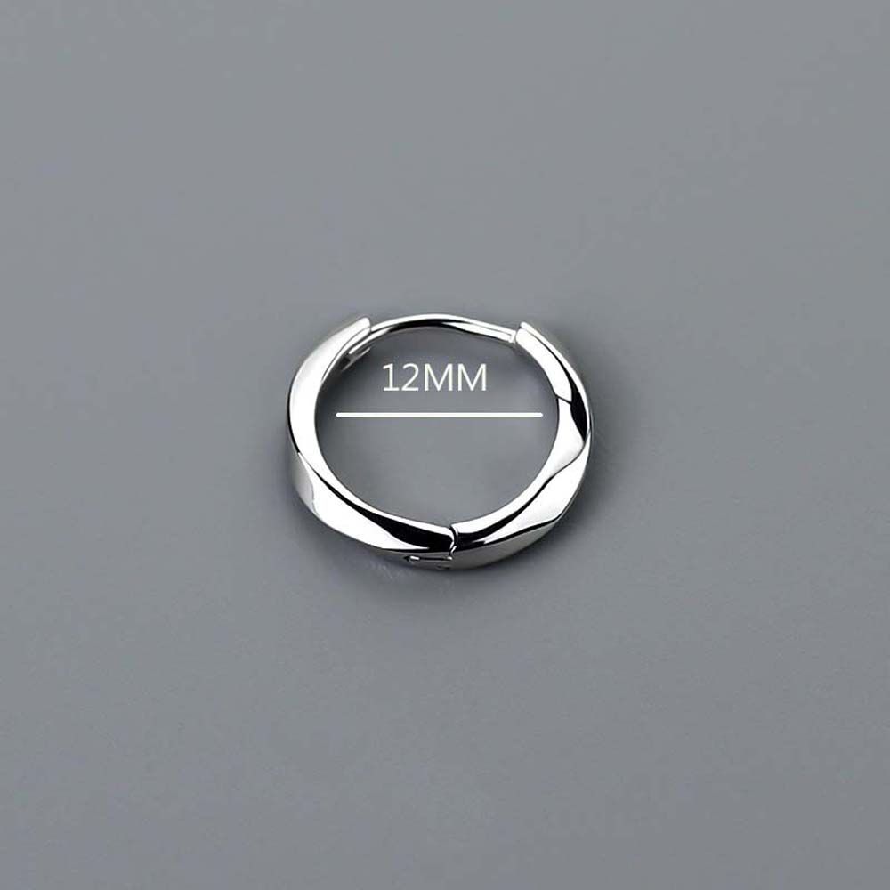 Круглые серьги-пусеты геометрической формы с закручиванием серебристого цвета для мужчин, серьги-кольца в панк-стиле