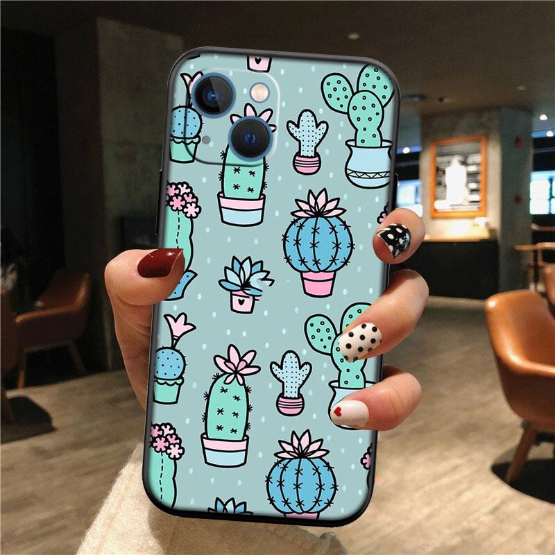 IK74 Watercolour Cacti New High-End Shell Phone Case for Redmi Note 13 14 Pro+ Plus A3 A3X 13X 13C 13R 14S 14C 14R