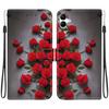 Чехол-книжка из искусственной кожи ручной работы для Samsung A04e/F04/M04 (SM-A042F/E045F/M045F)- Противоскользящий ударопрочный чехол с ремешком на запястье и дизайнами в виде сердец/роз и кошек