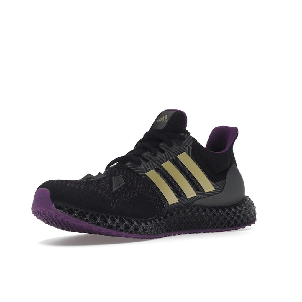 Marvel X Adidas Ultra 4D Black Panther Men Sneakers Core-Black Gold-Metallic Tribe-Purple HQ0949