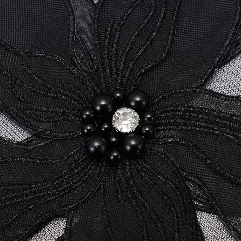 Ткань Ткань Ручной Работы Жемчужные Цветочные Нашивки Платье DIY Декоративные Цветочные Нашивки