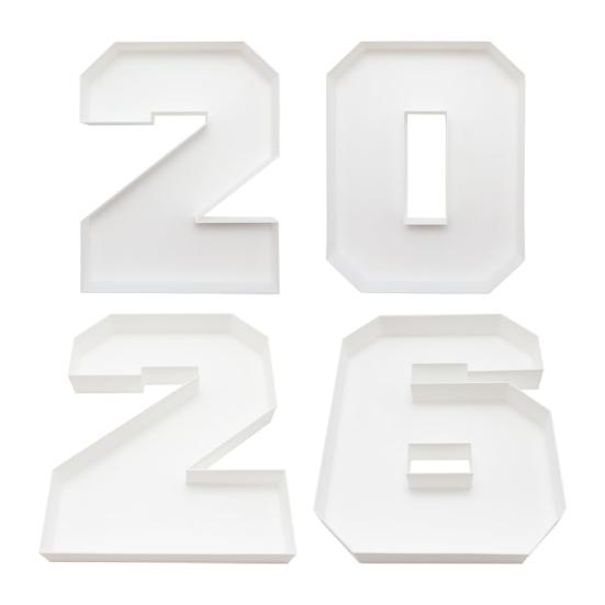 Наполняемый картонный сервировочный поднос номер 2026 поднос для закусок поднос для еды для выпускного вечера контейнер для конфет десертов закусок для вечеринки по случаю выпускного юбилея Нового года