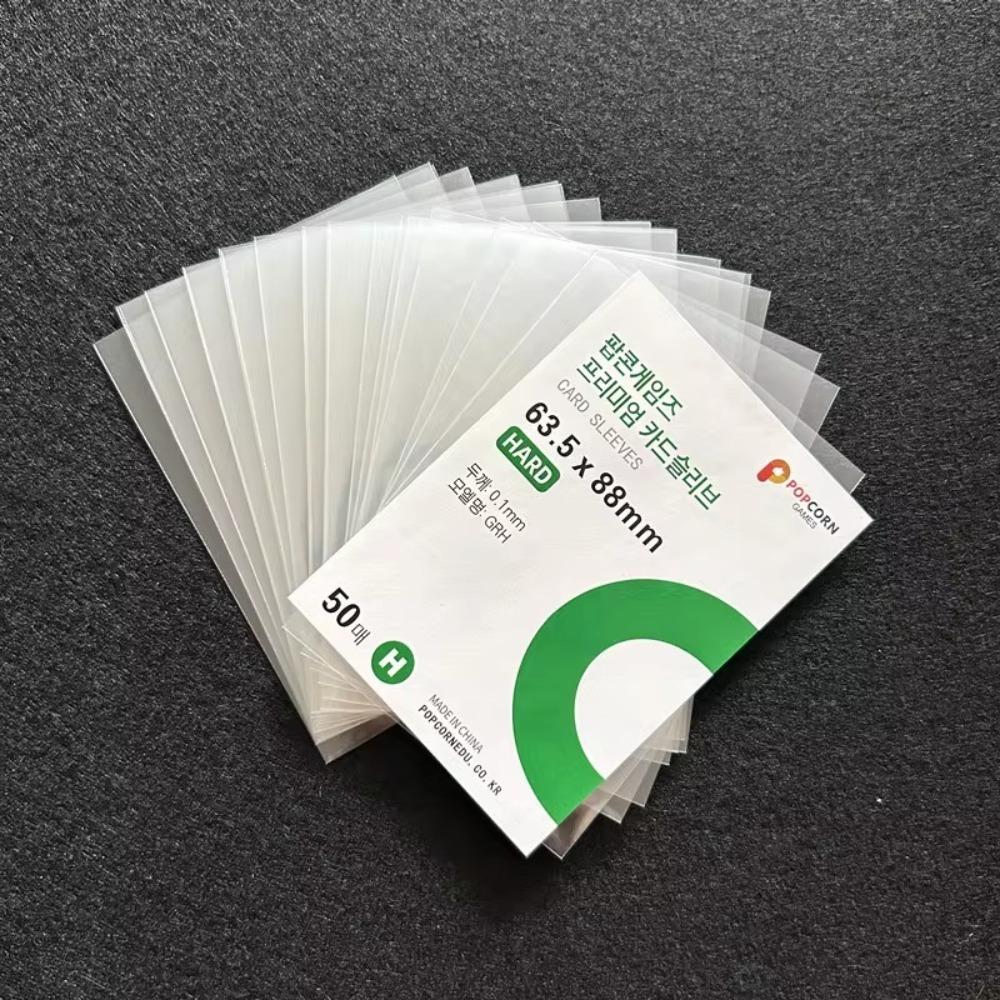 50 шт. прочных 3-дюймовых чехлов для карточек Kpop, прозрачных канцелярских принадлежностей, голографических защитных пленок для фотокарточек, переплетов для альбомов