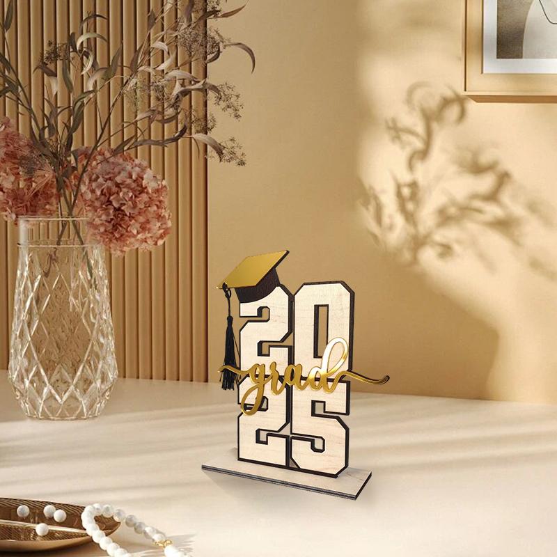 Набор деревянных подставок для выпускного подарка, праздничное украшение, объемный выпускной сезон, новый выпускной сезон 2025 года, разноцветный