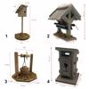 Wood Dollhouse Well Latrine Dolls Accessories Simulation Birdhouse Miniature Manger Figurine  Toy