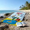 1pc Pippi Longstocking2 Beach Towel, Beach and Seaside Swimming Pool Equipment, Fashion Pattern, Rectangular, Travel Essentials