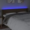 Vidaxl Zagłówek Do Łóżka Z Led, Ciemnobrązowy, 183X16X78/88Cm, Tkanina