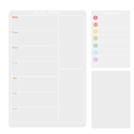 Магнитный планировщик еды, набор досок на холодильник с 6 маркерами, четкий еженедельный календарь, список дел, список покупок, напоминание