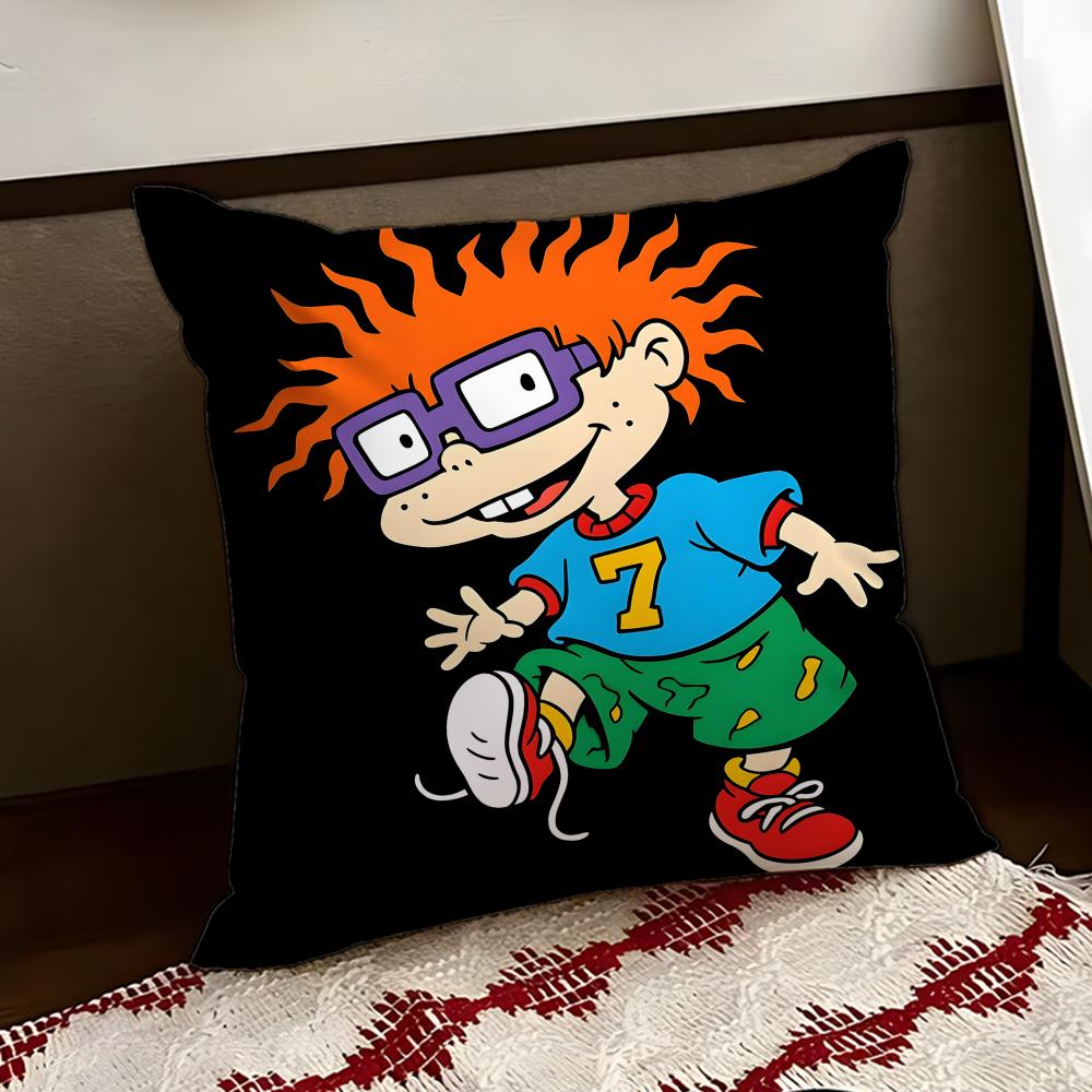 Anime cartoon RRugrats Cushion Cover Reversible Soft Durable Pillow Cover Home Car MultiScene Use for Daily Comfort