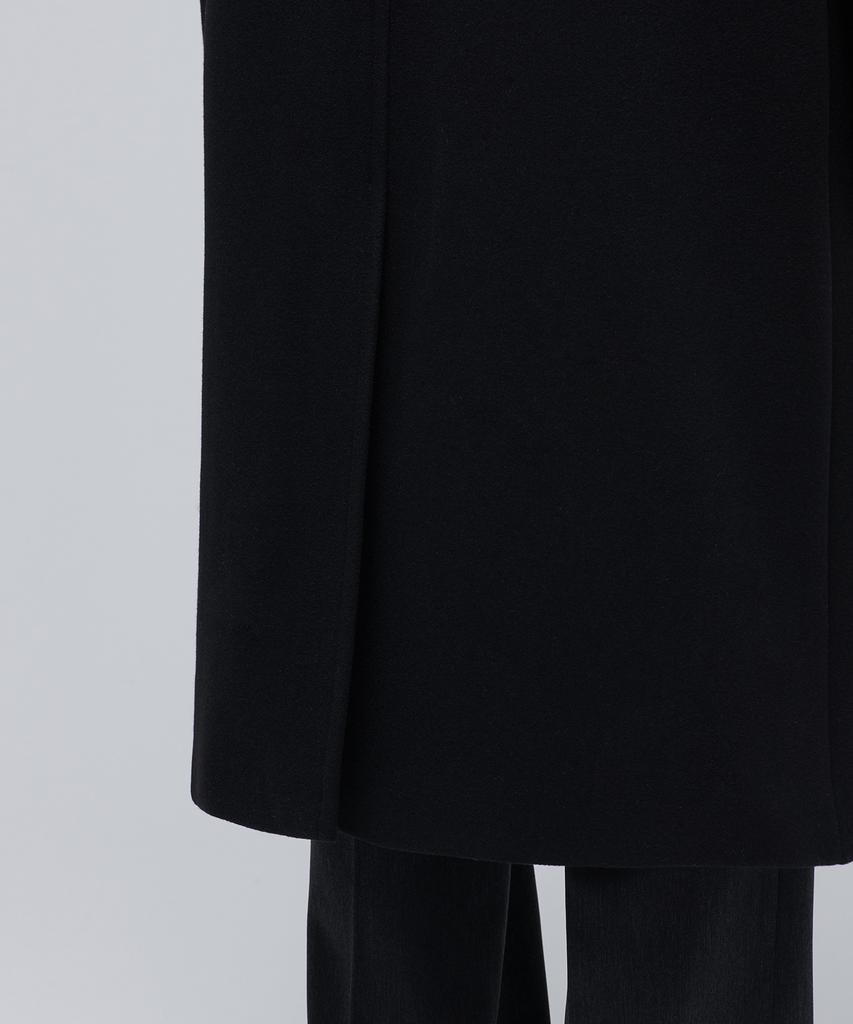 Musinsa Standard Cashmere Blend Oversized Balmacaan Coat [Black]