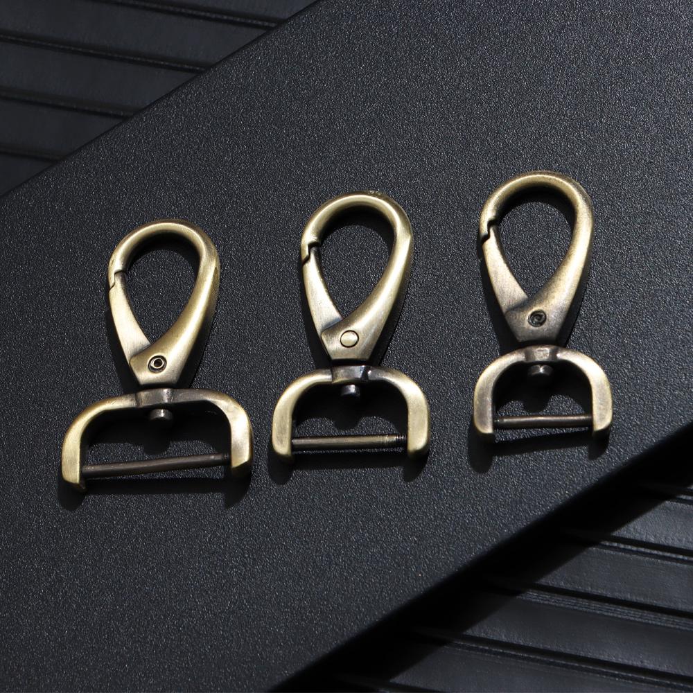Webbing Buckle Metal Pet Leash Hooks Leather Strap Buckles Detachable Snap Hook Trigger Clips