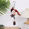 Colorful Bird Flower Wind Chime with Aluminum Tubes/Bell Glow-in-the-dark Ball Hook Garden Patio Outdoor Decoration