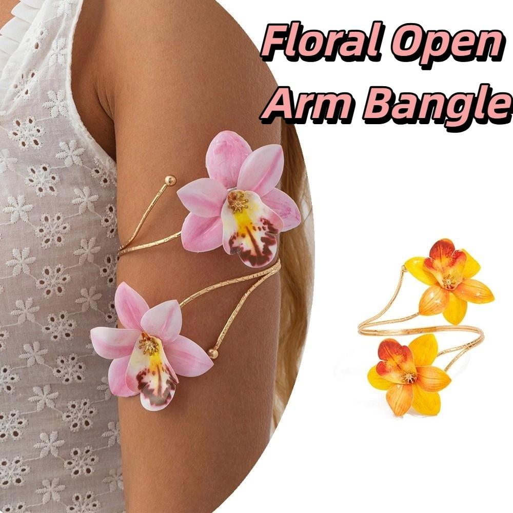Изысканный Цветочный Браслет на Руку Яйцо Цветок Нарукавник Фея Открытый Браслет на Руку Вечеринка