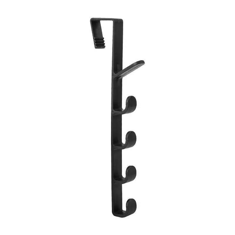 Пластиковый подвесной органайзер через дверь, экономящий место, с несколькими крючками для одежды, сумок и полотенец