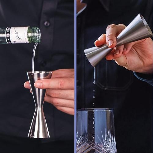 Stainless Steel Measuring Cup, 30ml/45ml Measuring Cup, Silver, for Cocktails, Bar Supplies