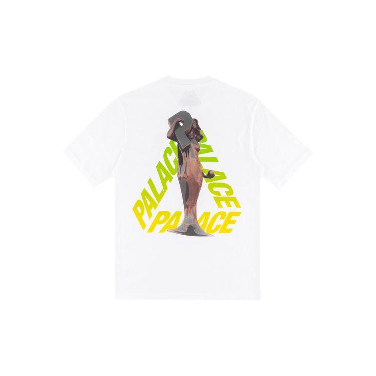 Palace Футболка унисекс с короткими рукавами и логотипом Rolls P3 Gradient Triangle, белая P17TS130T