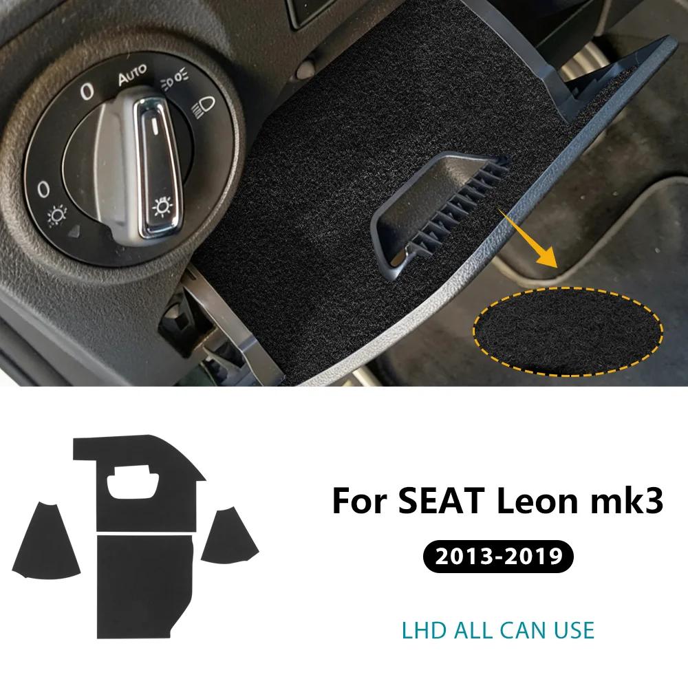 Premium Suede Car Driver's Toolbox Sticker Interior For Seat Leon MK3 2013 2014 2015 2016 2017 2018 Trim Accessories