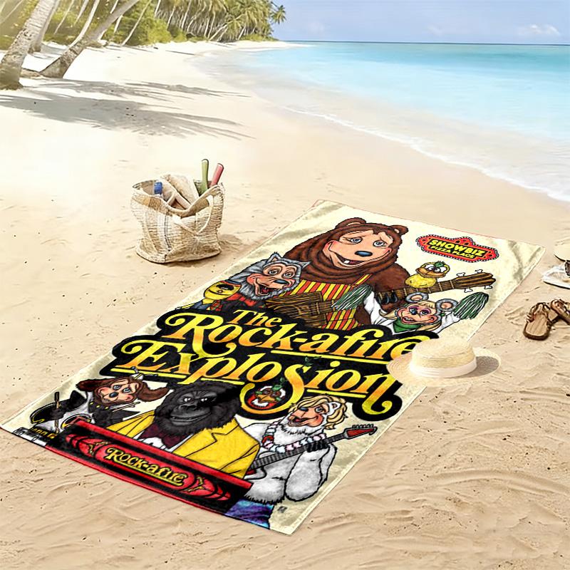 Petrifying Blast 2D Flat Print Beach Towel, Large Soft Quick Dry Towel for Beach Camping SwimmingXSTJ0915489