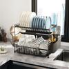 Dish Drying Rack Anti-Rust Storage Shelf Detachable Dish Rack Multifunction Kitchen Cutlery Organizer