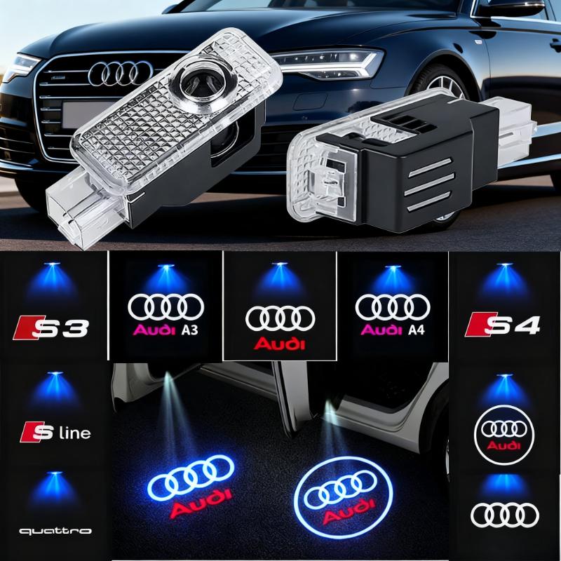 Для Audi S5 4 шт. Светодиодная HD-лампа-проектор приветственного света в двери автомобиля для Audi A3 A4 B8 8P 8V A6 C7 A5 Q5 B7 B6 B9 SLINE RS Q3 Q7 S3 S4 S5 S6