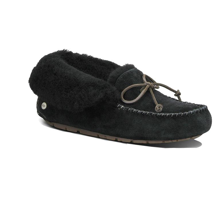 UGG Алена Комнатные и уличные тапочки Женские 1004806-ЧЕРНЫЙ