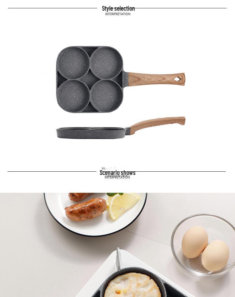 Антипригарная сковорода с четырьмя отверстиями для жарки омлета и яиц на завтрак