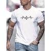 Men's 100% Cotton Summer Loose Size Creative Aircraft Graphic Print Casual Fit Round Neck Short Sleeve T-shirt Top