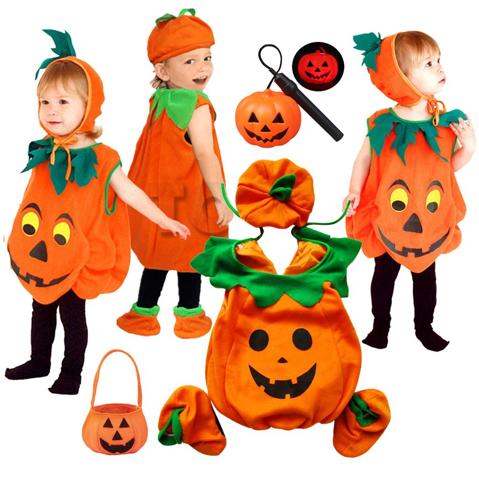 Boy Girls Pumpkin Halloween Vestidos Party Costume Children Romper Infant Kids Jumpsuit Carnival Party Cosplay Children Clothes