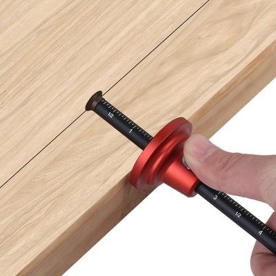 Колесный разметочный калибр - Деревообрабатывающий чертилка - Инструменты для разметки по дереву со шкалой в дюймах и мм - Измерение пазов для черчения параллельных линий