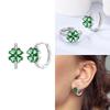 Charms 925 Silver Earrings Color Zircon Pink Bow Star Moon Shell Earrings Four-leaf Clover Woman's Accessory Jewelry