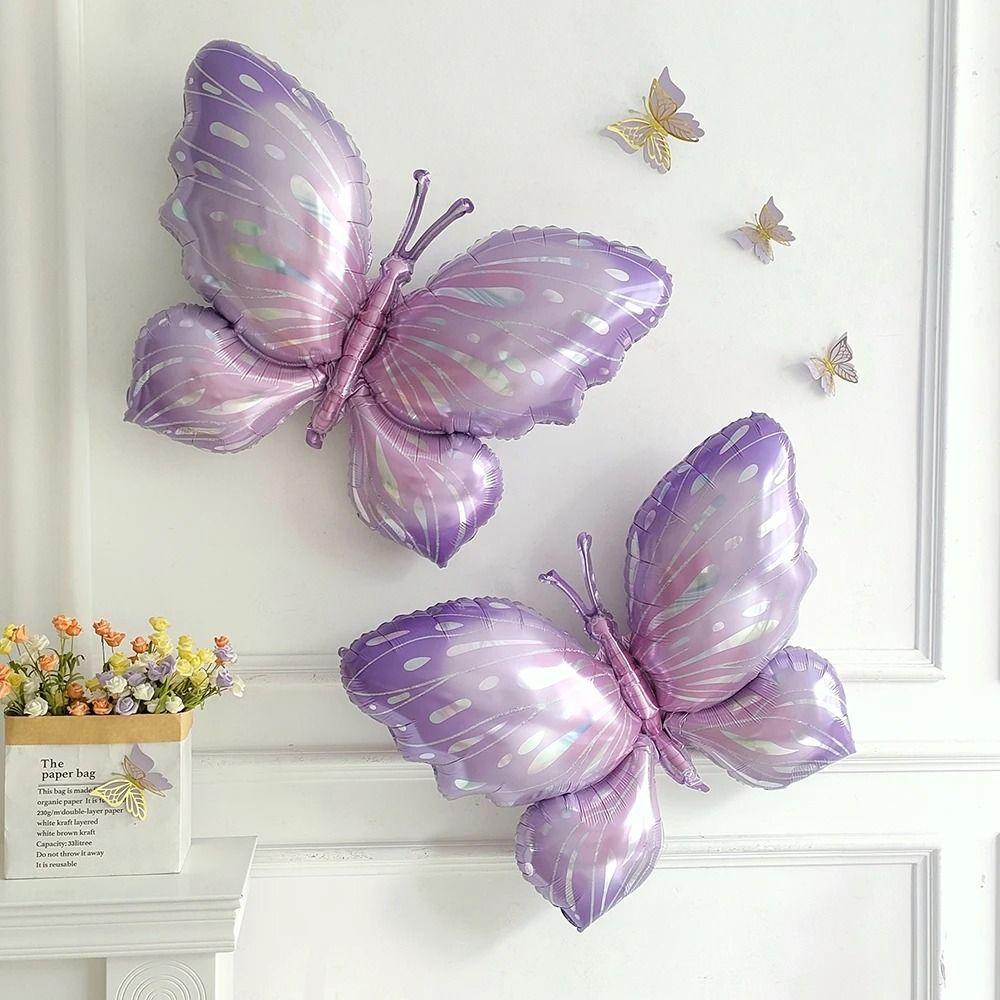 Large Colorful Butterfly Balloon Cartoon Aluminum Foil Balloons Helium Balloons  Party Decorations