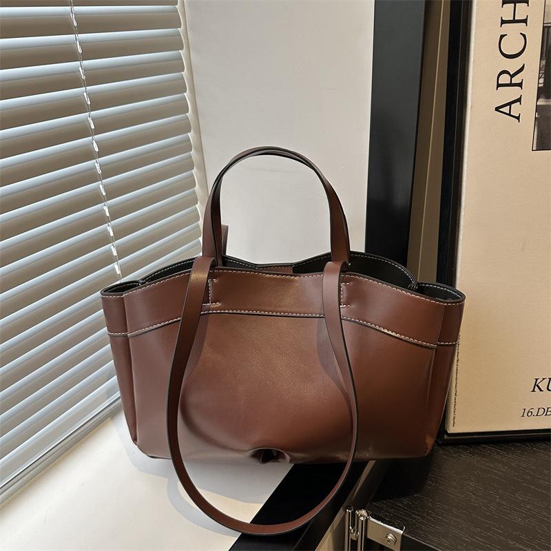 Зимняя Новая Ретро Шик Сумка-тоут Женская Большая Вместимость Повседневная Ручная Сумка Корзина На Плечо Кроссбоди Сумка CLE