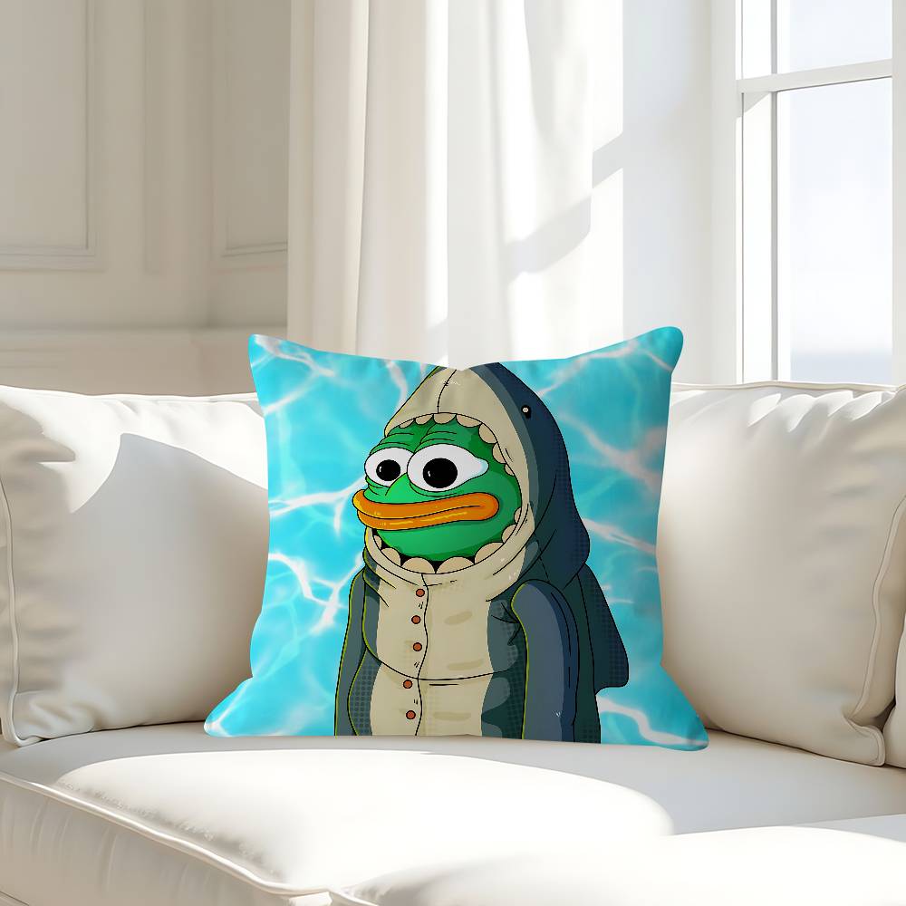 Милая наволочка на подушку P-pepe Лягушонок, декоративная наволочка, наволочка с принтом, наволочка для дивана