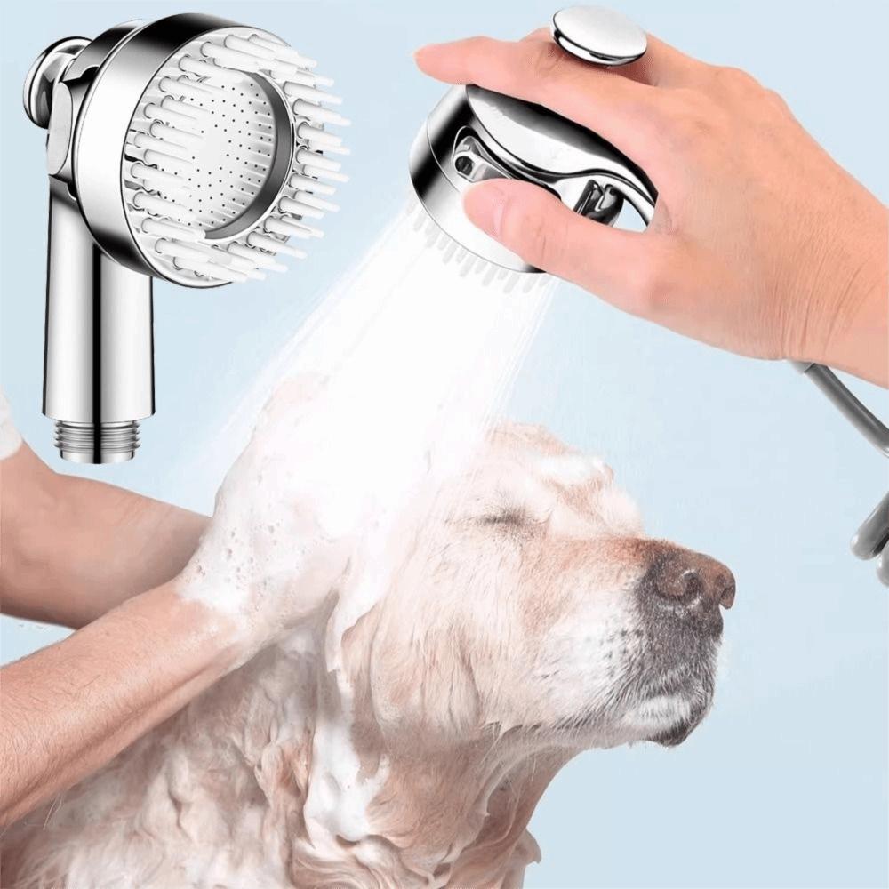 Gentle Spray Dog Bathing Nozzle Dual Mode Shower Sprayers with Bath Brush  Pet Bathing