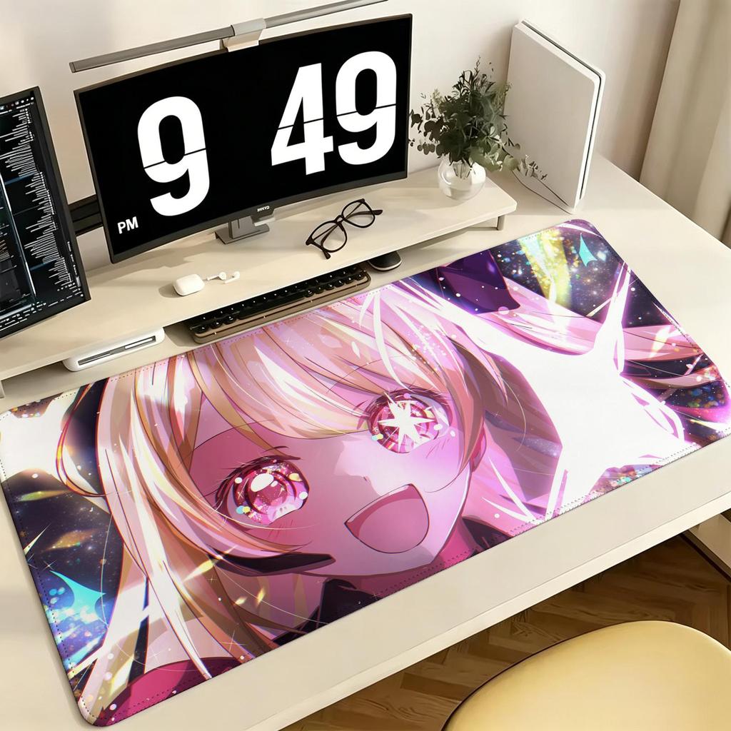 Аниме Oshi No Ko Pro ESports XXL Игровой Коврик для Мыши Экстра Большой Нескользящий Сшитый Край Клавиатура Ноутбук Настольный Коврик Для ПК Геймера