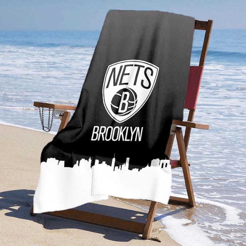 Ultra-Soft Beach Towel with Brooklyn Nets Theme,Ideal for Pool - Camping, Diving - Perfect Travel Essential, Vibrant Beach Towel.