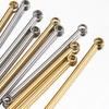 10 шт. Соединители-стержни из нержавеющей стали, золотого цвета, для DIY серег-подвесок, изготовления бижутерии, компонентов для ожерелий