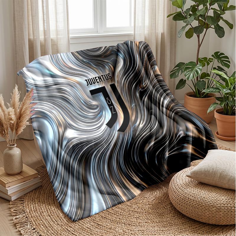 Juventus FC Theme blanket Soft Flannel Blanket Plush Throw Blanket Cozy Sofa Bed Blanket for Home Decor
