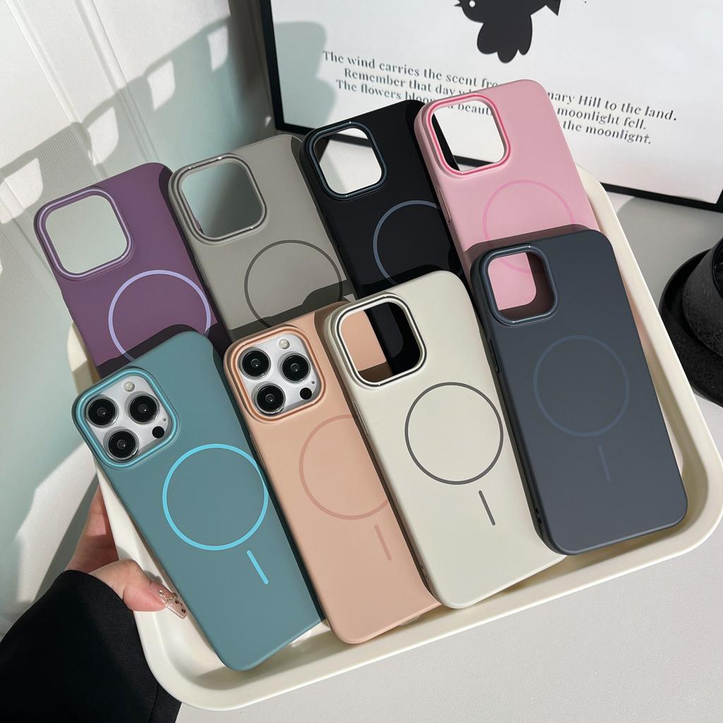 Magnetic Matte Silicone Case for iPhone 17 Pro Max, Soft MagSafe Compatible Shockproof Protective Cover