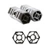 Zinc Zinc Alloy Road Bike Mountain Bike Stunt Pegs BMX Hexagonal Bicycle Front Rear Wheel Bike Axle Pedal