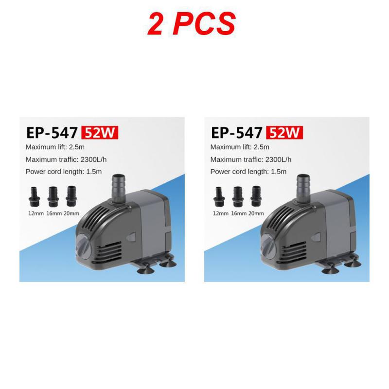 6 Вт 24 Вт 35 Вт 60 Вт Аквариумные водяные насосы для резервуаров, бесшумный погружной водяной фонтанный насос, фильтр для пруда с рыбками с присосками