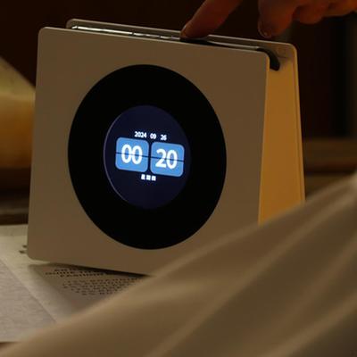 BT 5.3 Динамик Дисплей Тексты песен с часами, без проводов Ретро Винил Мини для путешествий