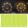 20pcs Car Wheel Hub Reflective Sticker Tire Rim Reflective Strips Luminous for Night Driving Car Bike Motorcycle Wheel Stickers