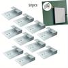 10pcs Door Hooks Plate Hangers Mirror Shelf Hanger Mounting Hooks Heavy Duty Wall Hanger Frame Hanger Wall Mount
