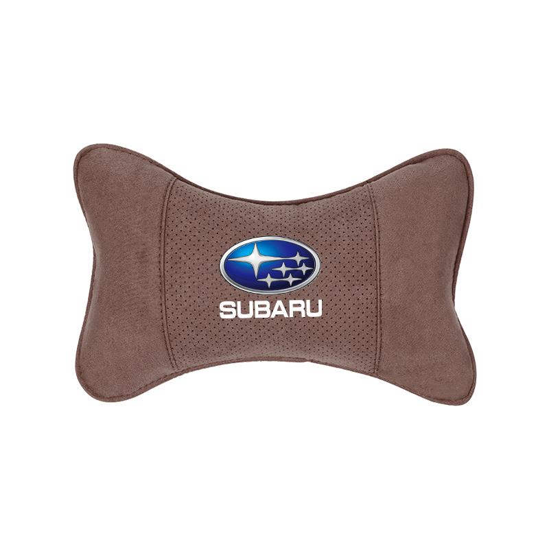 1Pcs Suede Car Seat Headrest Neck Pillow Interior Accessories For Subaru STI Impreza Legacy WRX BRZ Forester XV Outback Levorg