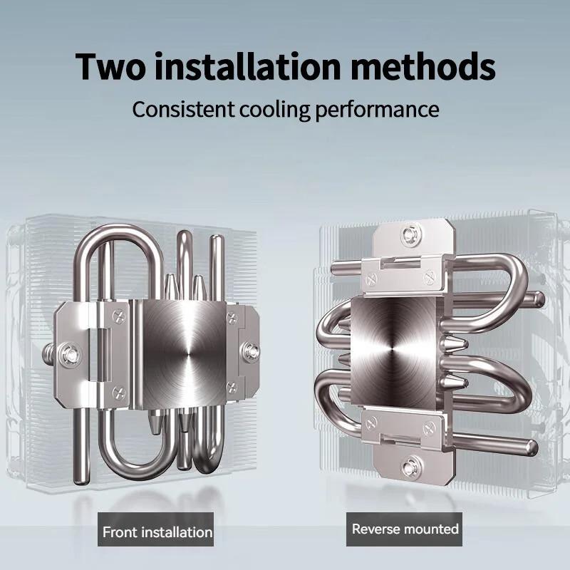 ID-COOLING IS-47 Низкопрофильный кулер для процессора 47 мм, 4 тепловые трубки, ITX радиатор для процессора, 9 см PWM вентилятор, Для LGA 1700 1200 AM4 AM5