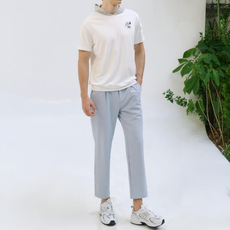 Goxo Slacks Sky Blue One Tuck