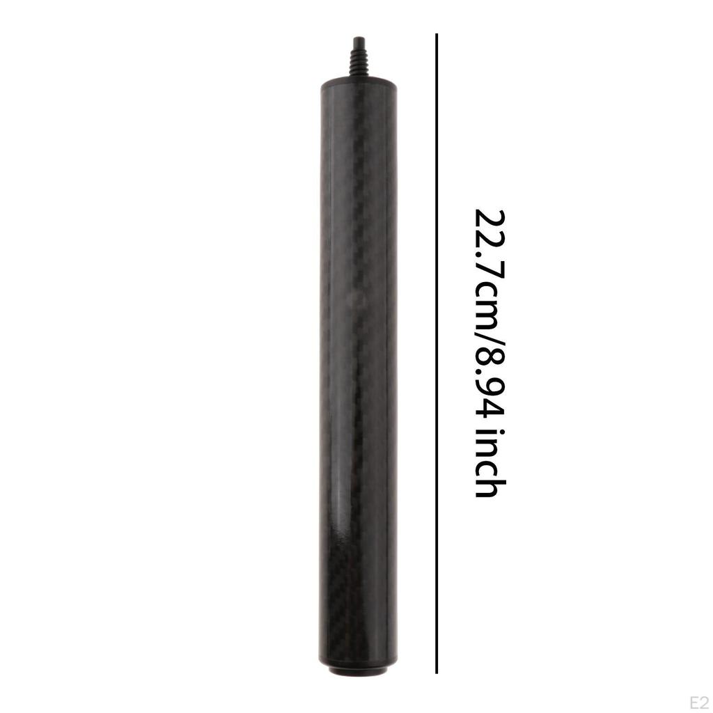 Удлинитель для бильярдного кия, удлинитель для бассейна, профессиональный, из углеродного волокна, 9 дюймов, легкий, для практики